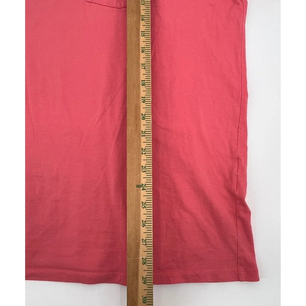 Vineyard‎ Vines Mens XL Long Sleeve Pocket T-Shirt Coral Pink Whale Graphic Tee